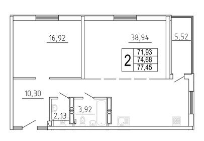 66 м², 2-комнатная квартира 7 800 000 ₽ - изображение 87