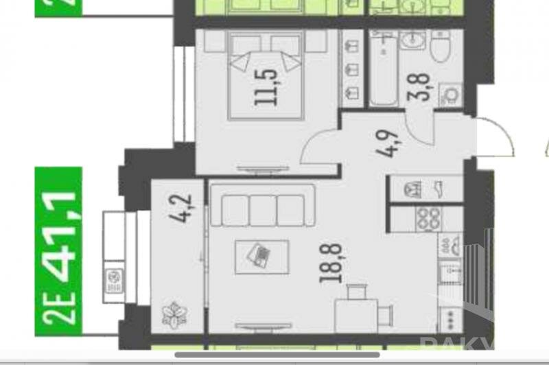 41,1 м², 2-комнатная квартира 7 050 000 ₽ - изображение 14