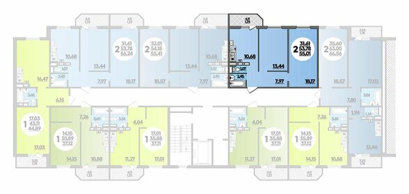 Квартира 55 м², 2-комнатная - изображение 1