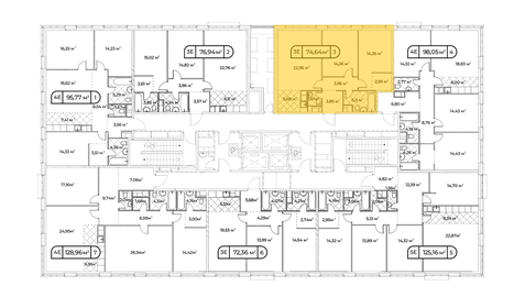 72,6 м², 2-комнатная квартира 53 950 000 ₽ - изображение 77