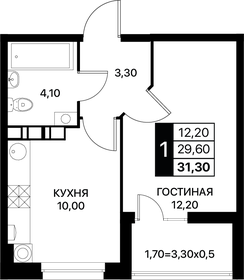 31,3 м², 1-комнатная квартира 4 428 950 ₽ - изображение 53