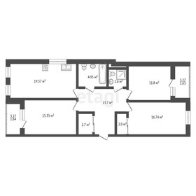 Квартира 92 м², 3-комнатная - изображение 1