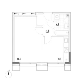 32,5 м², 1-комнатные апартаменты 5 980 000 ₽ - изображение 28