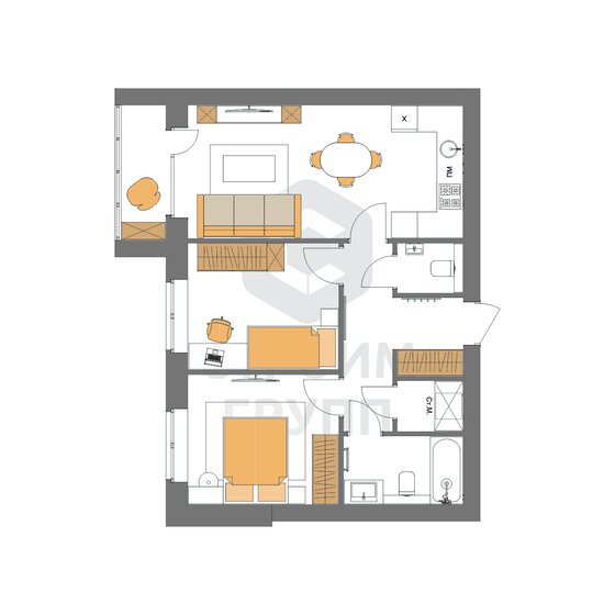 60 м², 3-комнатная квартира 4 300 000 ₽ - изображение 105