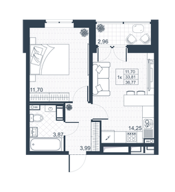 35,3 м², 1-комнатная квартира 5 117 050 ₽ - изображение 32