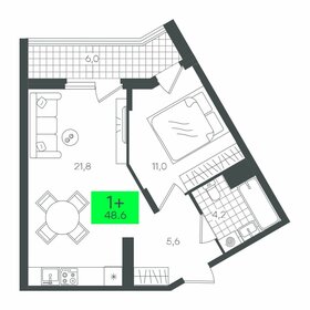 52,8 м², 1-комнатная квартира 7 000 000 ₽ - изображение 9