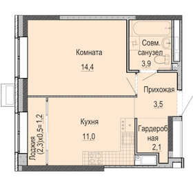35,9 м², 1-комнатная квартира 3 331 000 ₽ - изображение 16
