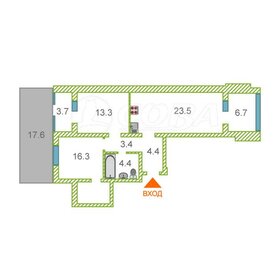 Квартира 93,3 м², 2-комнатная - изображение 1