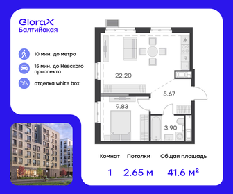 31,9 м², 1-комнатная квартира 14 099 999 ₽ - изображение 17