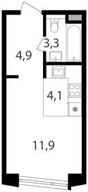 Квартира 24,2 м², студия - изображение 1