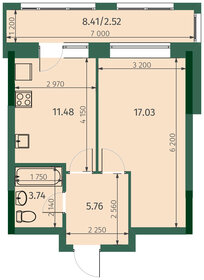 40,5 м², 1-комнатная квартира 9 338 775 ₽ - изображение 12