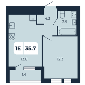 Квартира 35,7 м², 1-комнатная - изображение 1