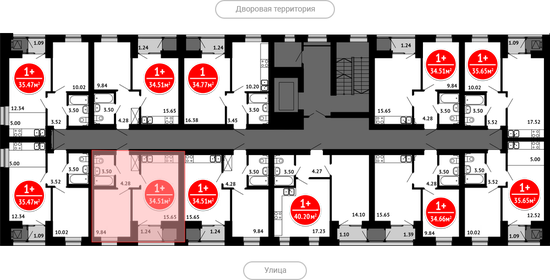 34,2 м², 1-комнатная квартира 5 136 000 ₽ - изображение 31