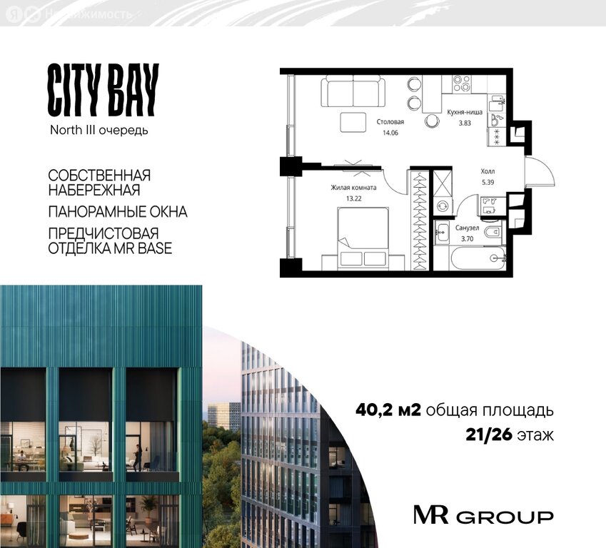 Варианты планировок ЖК City Bay - планировка 1