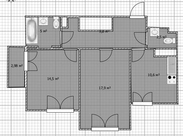 Квартира 60,4 м², 2-комнатная - изображение 1