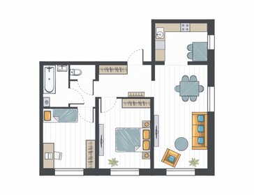 Квартира 64,2 м², 3-комнатная - изображение 1