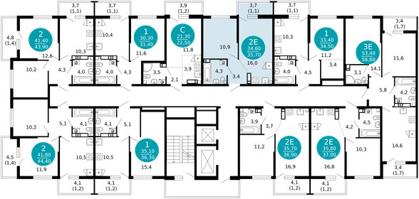 35,7 м², 1-комнатная квартира 17 014 620 ₽ - изображение 19