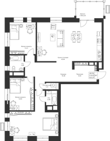 Квартира 122,6 м², 3-комнатная - изображение 1