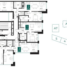 Квартира 56,8 м², 1-комнатная - изображение 2