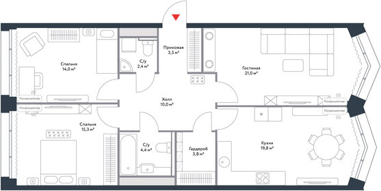 110 м², 4-комнатная квартира 41 900 000 ₽ - изображение 14