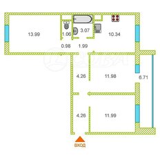 Квартира 67 м², 3-комнатная - изображение 5