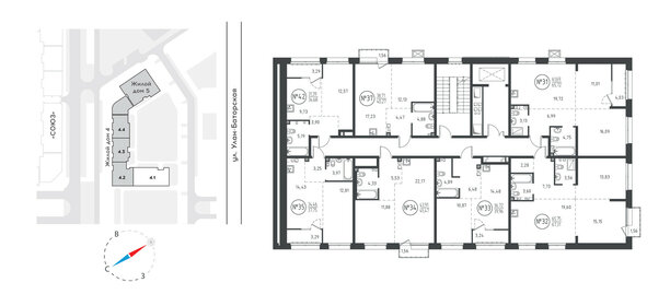 38 м², квартира-студия 5 199 000 ₽ - изображение 53