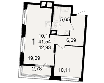 46,8 м², 1-комнатная квартира 4 350 000 ₽ - изображение 38