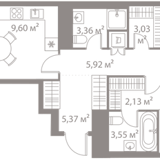 Квартира 70,9 м², 2-комнатная - изображение 2