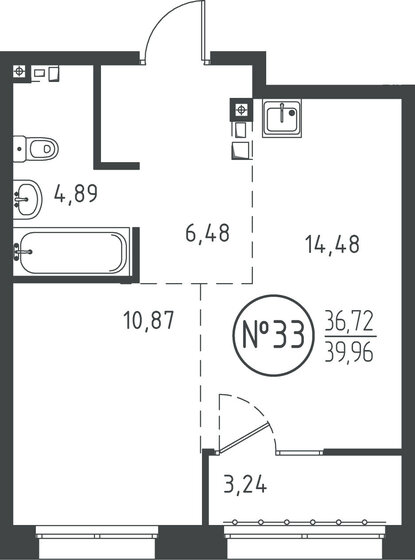 44 м², 2-комнатная квартира 4 499 000 ₽ - изображение 68