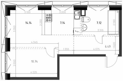 55,7 м², 2-комнатная квартира 23 950 000 ₽ - изображение 151