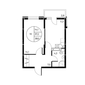 37,9 м², 1-комнатная квартира 5 893 450 ₽ - изображение 13