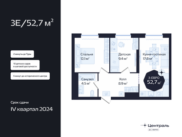 52,9 м², 2-комнатная квартира 8 550 000 ₽ - изображение 31