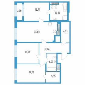 Квартира 117,9 м², 3-комнатная - изображение 1