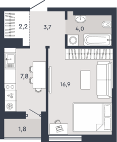 35,6 м², 1-комнатная квартира 5 099 400 ₽ - изображение 62