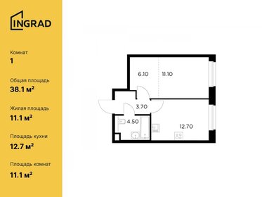 Квартира 38,1 м², 1-комнатная - изображение 1