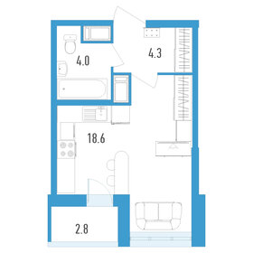 22,7 м², квартира-студия 8 299 999 ₽ - изображение 68