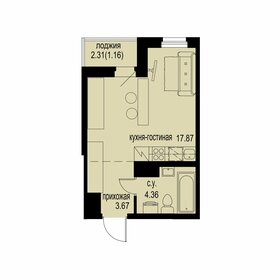 Квартира 27,1 м², студия - изображение 1