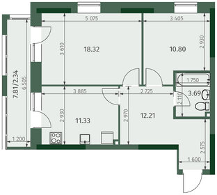 Квартира 58,7 м², 2-комнатная - изображение 1