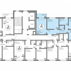 Квартира 77,3 м², 3-комнатная - изображение 1