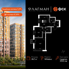 Квартира 58,7 м², 2-комнатная - изображение 1