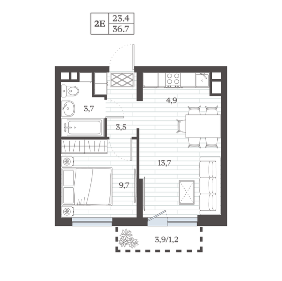 53,6 м², 2-комнатная квартира 4 150 000 ₽ - изображение 77
