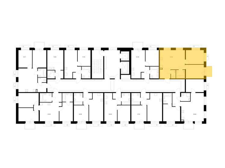 53,6 м², 3-комнатная квартира 6 000 000 ₽ - изображение 68