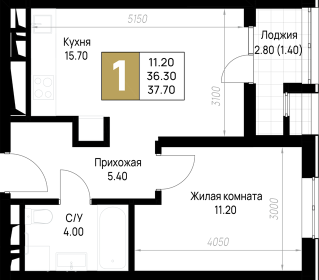 54 м², 1-комнатная квартира 7 200 000 ₽ - изображение 86