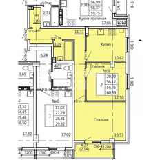Квартира 60,4 м², 2-комнатная - изображение 2