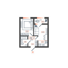 Квартира 38,6 м², 2-комнатная - изображение 1