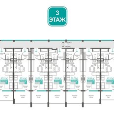 Квартира 44,9 м², 1-комнатные - изображение 2