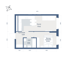 Квартира 39,6 м², 1-комнатная - изображение 1