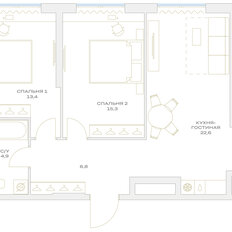 Квартира 63 м², 2-комнатная - изображение 2