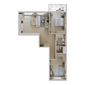 Квартира 64,8 м², 2-комнатная - изображение 2