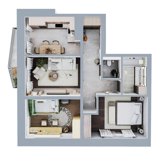 59,7 м², 3-комнатная квартира 9 850 000 ₽ - изображение 53